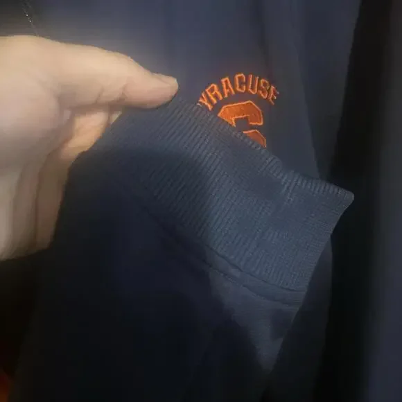Nike Jacket Mens XL Blue Orange Syracuse Warm Up Side Zip Basketball On Court - Picture 7 of 10